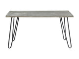Keene Light Gray/Black Metal Dining Table - Ornate Home