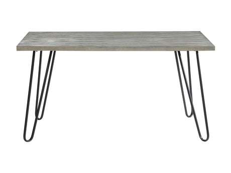 Keene Light Gray/Black Metal Dining Table - Ornate Home