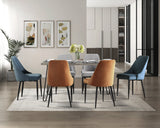 Keene Light Gray/Black Metal Dining Table - Ornate Home