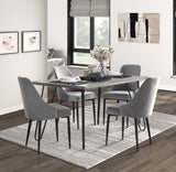 Keene Light Gray/Black Metal Dining Table - Ornate Home