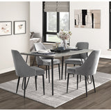 Keene Light Gray/Black Metal Dining Table - Ornate Home