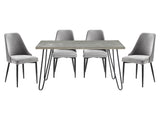 Keene Light Gray / Gray 5-piece Dinig Table Set - Ornate Home