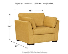 Keerwick Sunflower Oversized Chair and Ottoman - Ornate Home
