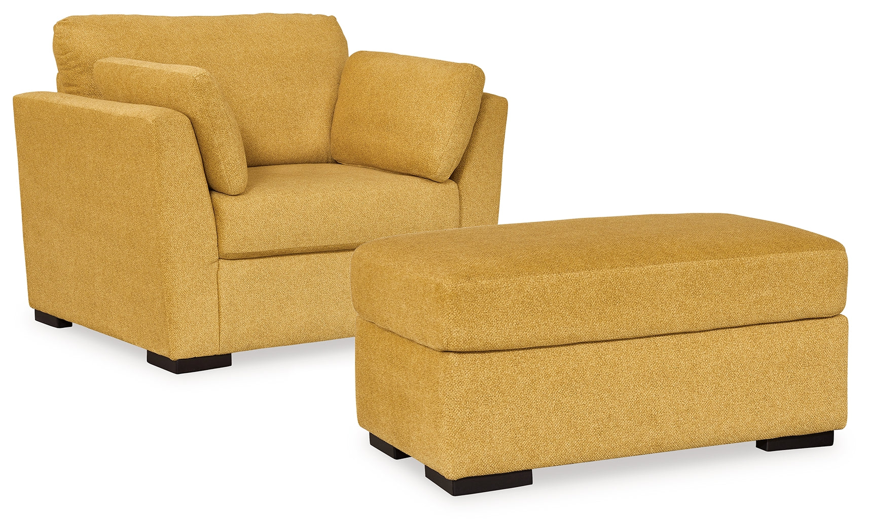 Keerwick Sunflower Sofa, Loveseat, Oversized Chair and Ottoman (Online Special Price) - Ornate Home