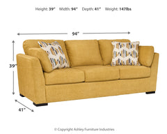 Keerwick Sunflower Sofa & Oversized Chair - Ornate Home