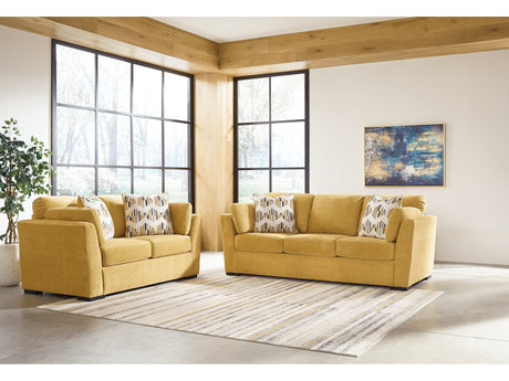 Keerwick Sunflower Sofa and Loveseat - Ornate Home