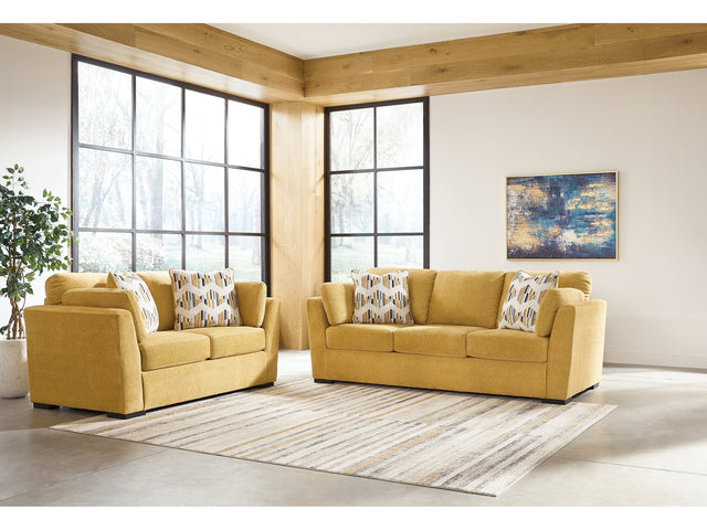 Keerwick Sunflower Sofa and Loveseat - Ornate Home