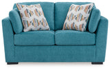 Keerwick Teal Loveseat & 2 Oversized Chairs (Online Special Price) - Ornate Home