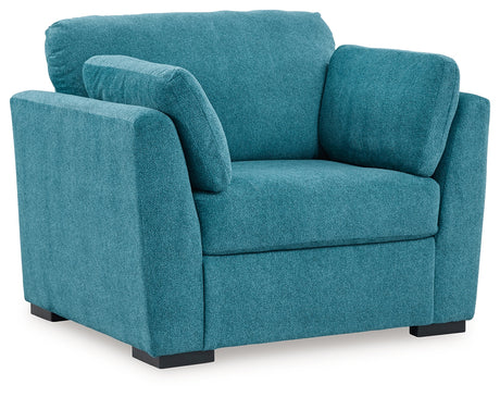 Keerwick Teal Loveseat & 2 Oversized Chairs - Ornate Home