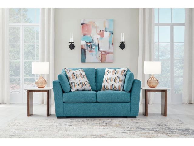 Keerwick Teal Loveseat (Online Special Price) - Ornate Home