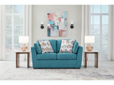 Keerwick Teal Loveseat - Ornate Home