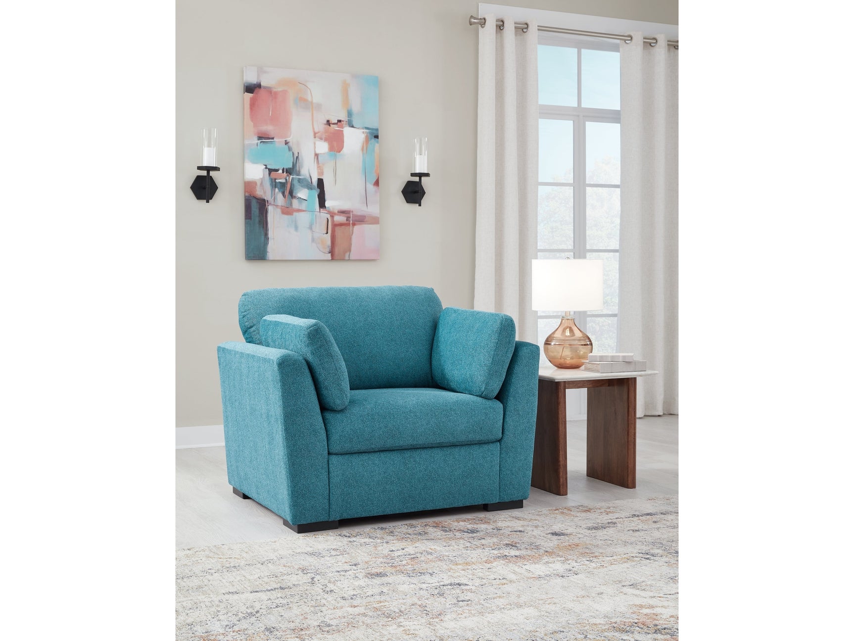 Keerwick Teal Oversized Chair (Online Special Price) - Ornate Home