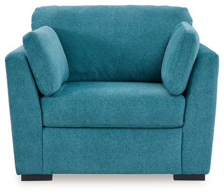 Keerwick Teal Queen Sofa Sleeper, Loveseat and Oversized Chair - Ornate Home