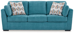 Keerwick Teal Queen Sofa Sleeper - Ornate Home
