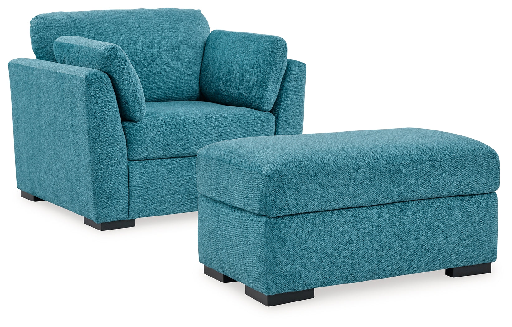 Keerwick Teal Sofa, Loveseat, Oversized Chair and Ottoman (Online Special Price) - Ornate Home