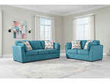 Keerwick Teal Sofa and Loveseat - Ornate Home