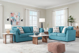Keerwick Teal Sofa and Loveseat - Ornate Home