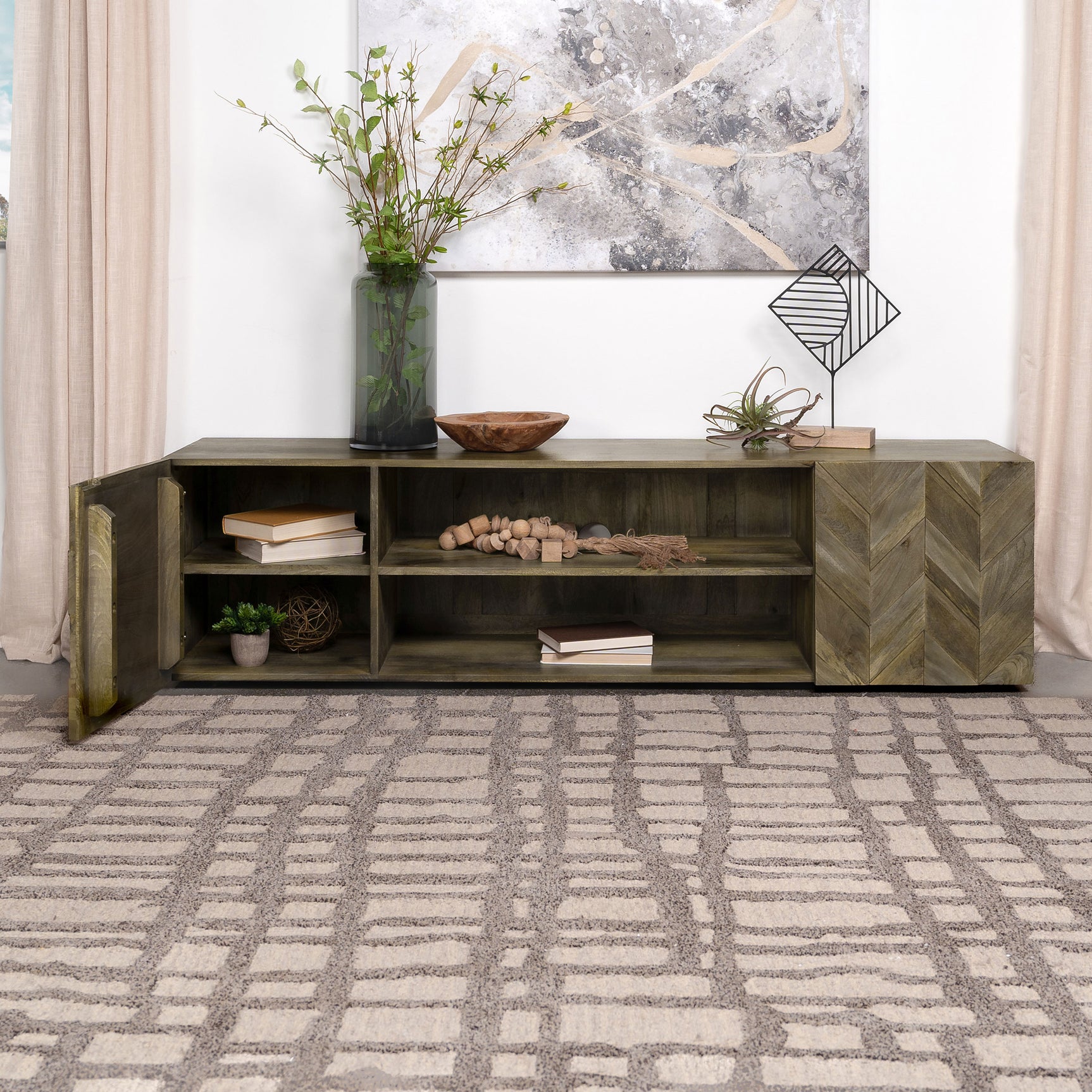 Keese Mango Brown 70" TV Stand - Ornate Home