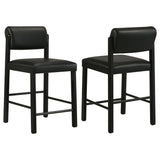Kehoe Black Upholstered Counter Height Chair (Set of 2) - Ornate Home