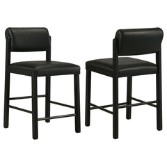 Kehoe Black Upholstered Counter Height Chair (Set of 2) - Ornate Home