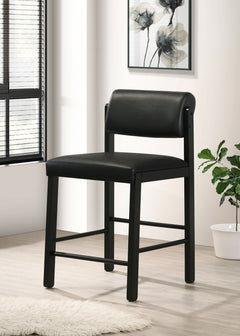 Kehoe Black Upholstered Counter Height Chair (Set of 2) - Ornate Home