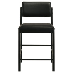 Kehoe Black Upholstered Counter Height Chair (Set of 2) - Ornate Home