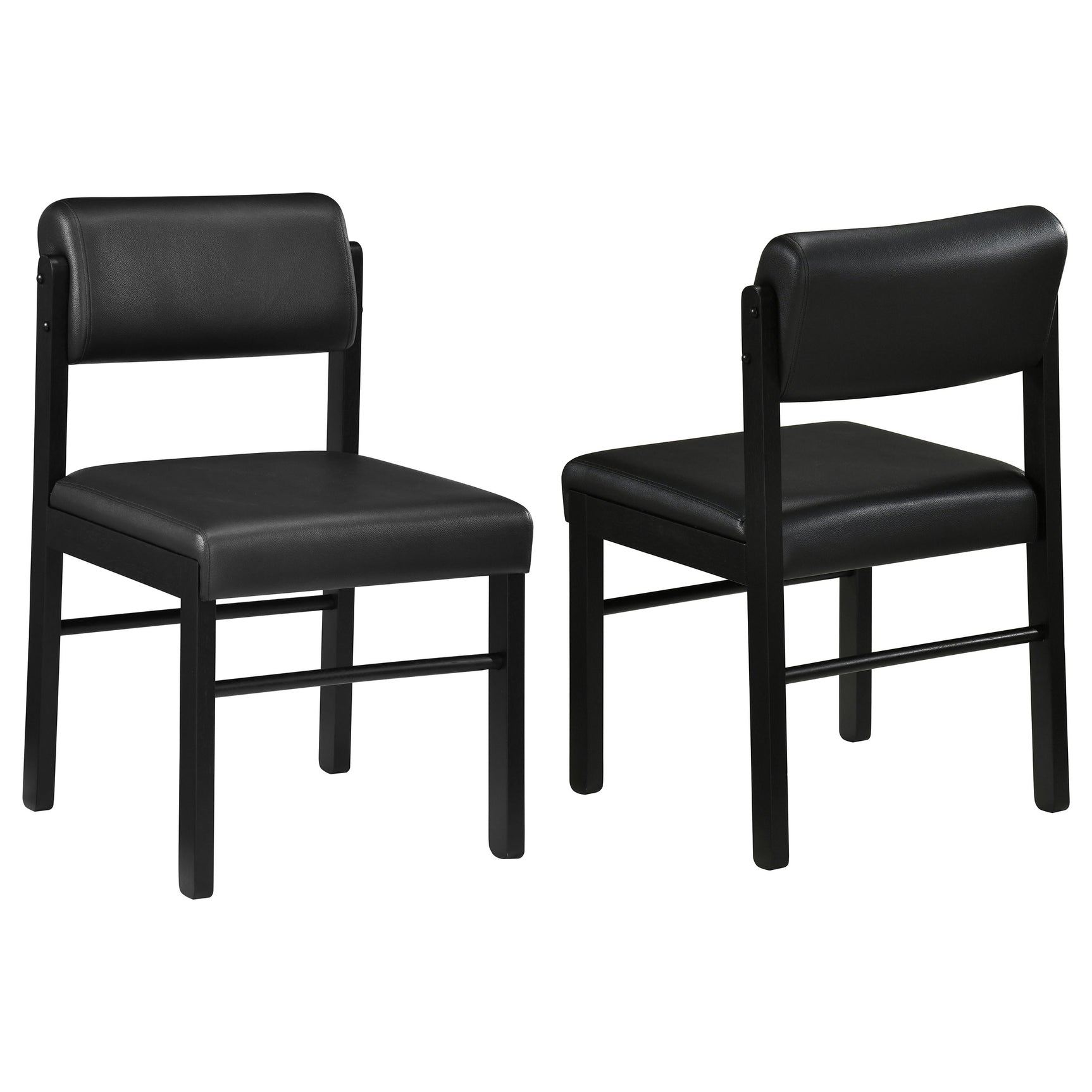 Kehoe Black Upholstered Dining Side Chair (Set of 2) - Ornate Home