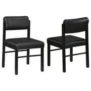 Kehoe Black Upholstered Dining Side Chair (Set of 2) - Ornate Home