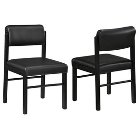 Kehoe Black Upholstered Dining Side Chair (Set of 2) - Ornate Home