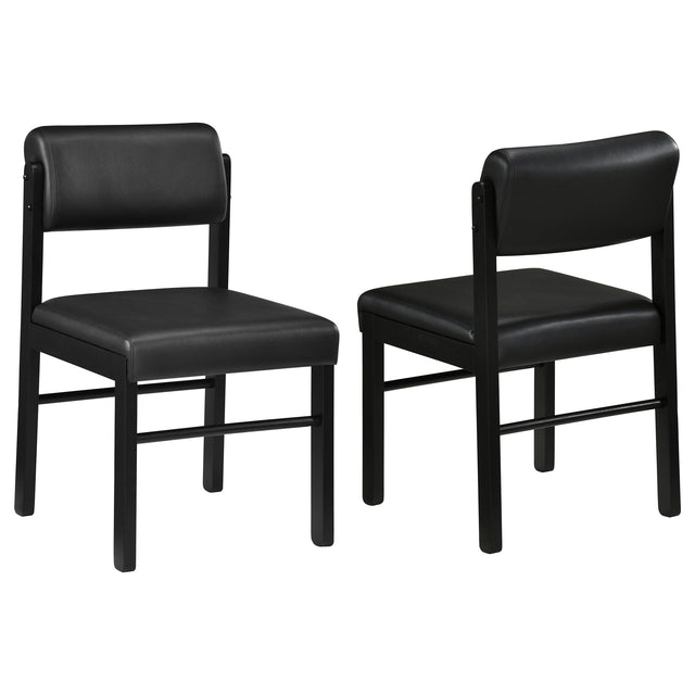 Kehoe Black Upholstered Dining Side Chair (Set of 2) - Ornate Home