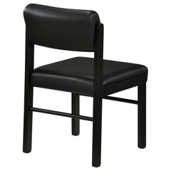 Kehoe Black Upholstered Dining Side Chair (Set of 2) - Ornate Home