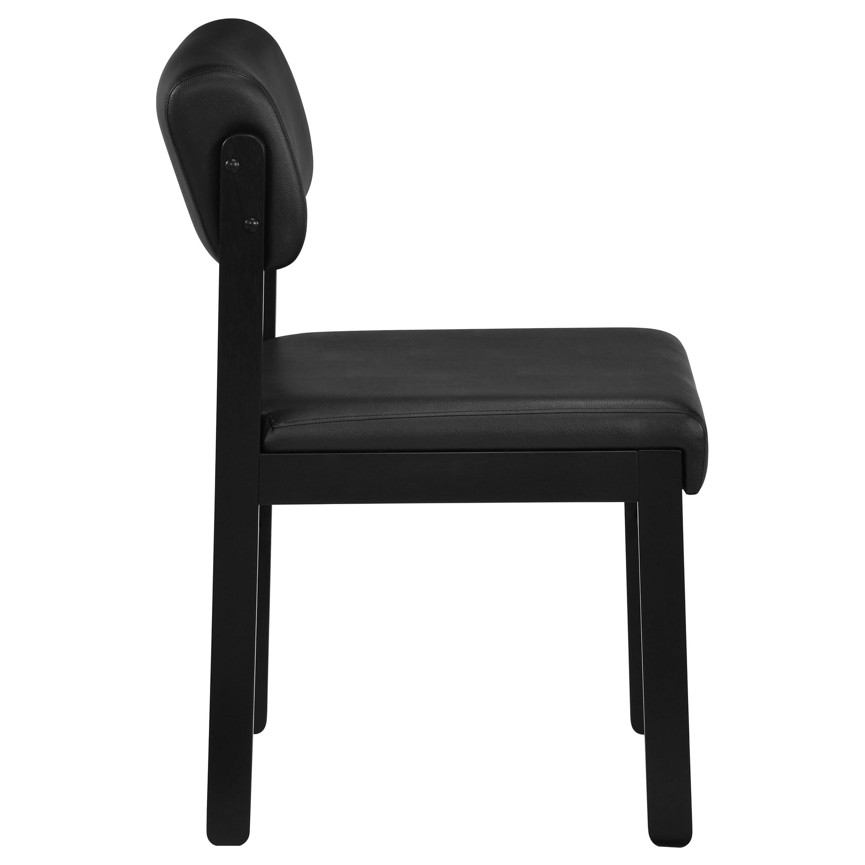 Kehoe Black Upholstered Dining Side Chair (Set of 2) - Ornate Home