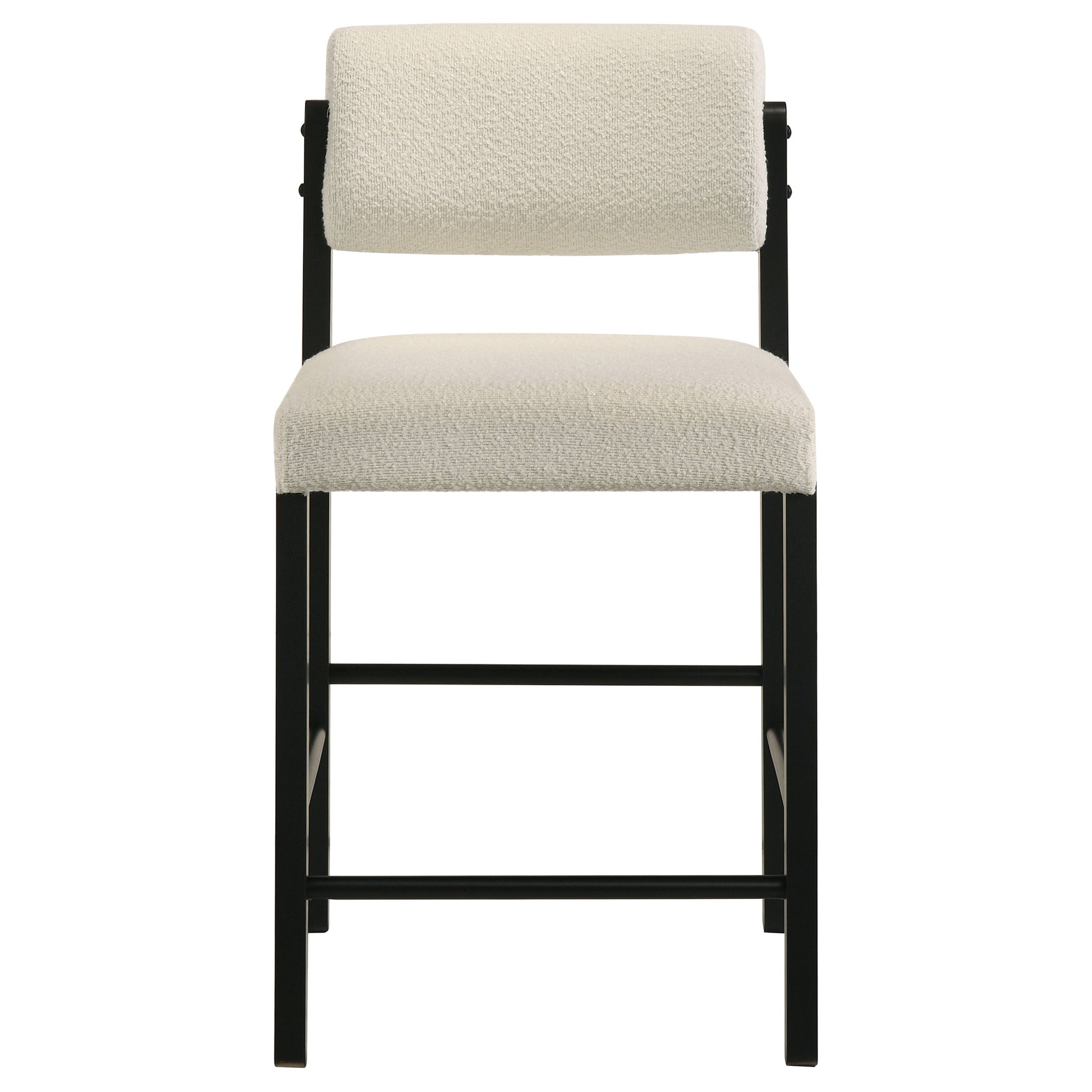 Kehoe Cream/Black Upholstered Counter Height Chair (Set of 2) - Ornate Home