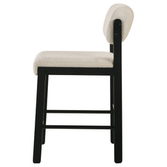Kehoe Cream/Black Upholstered Counter Height Chair (Set of 2) - Ornate Home