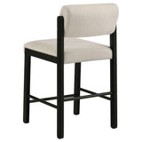 Kehoe Cream/Black Upholstered Counter Height Chair (Set of 2) - Ornate Home