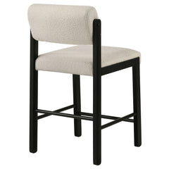 Kehoe Cream/Black Upholstered Counter Height Chair (Set of 2) - Ornate Home
