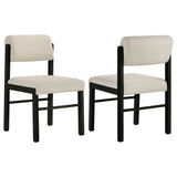 Kehoe Cream/Black Upholstered Dining Side Chair (Set of 2) - Ornate Home