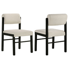Kehoe Cream/Black Upholstered Dining Side Chair (Set of 2) - Ornate Home