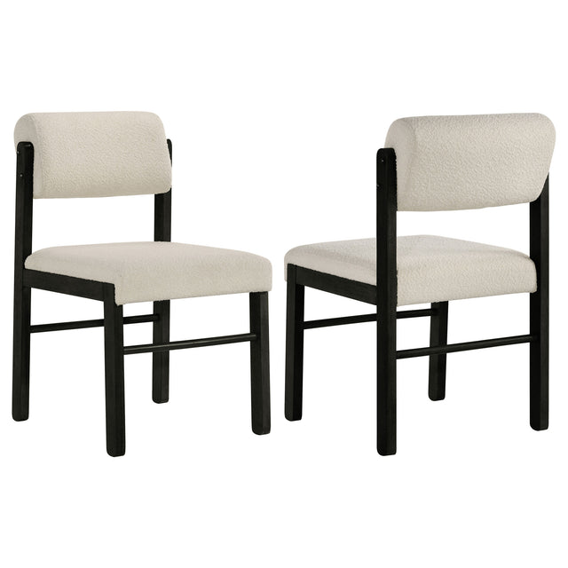 Kehoe Cream/Black Upholstered Dining Side Chair (Set of 2) - Ornate Home