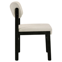 Kehoe Cream/Black Upholstered Dining Side Chair (Set of 2) - Ornate Home