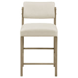 Kehoe Cream/Natural Oak Upholstered Counter Height Chair (Set of 2) - Ornate Home
