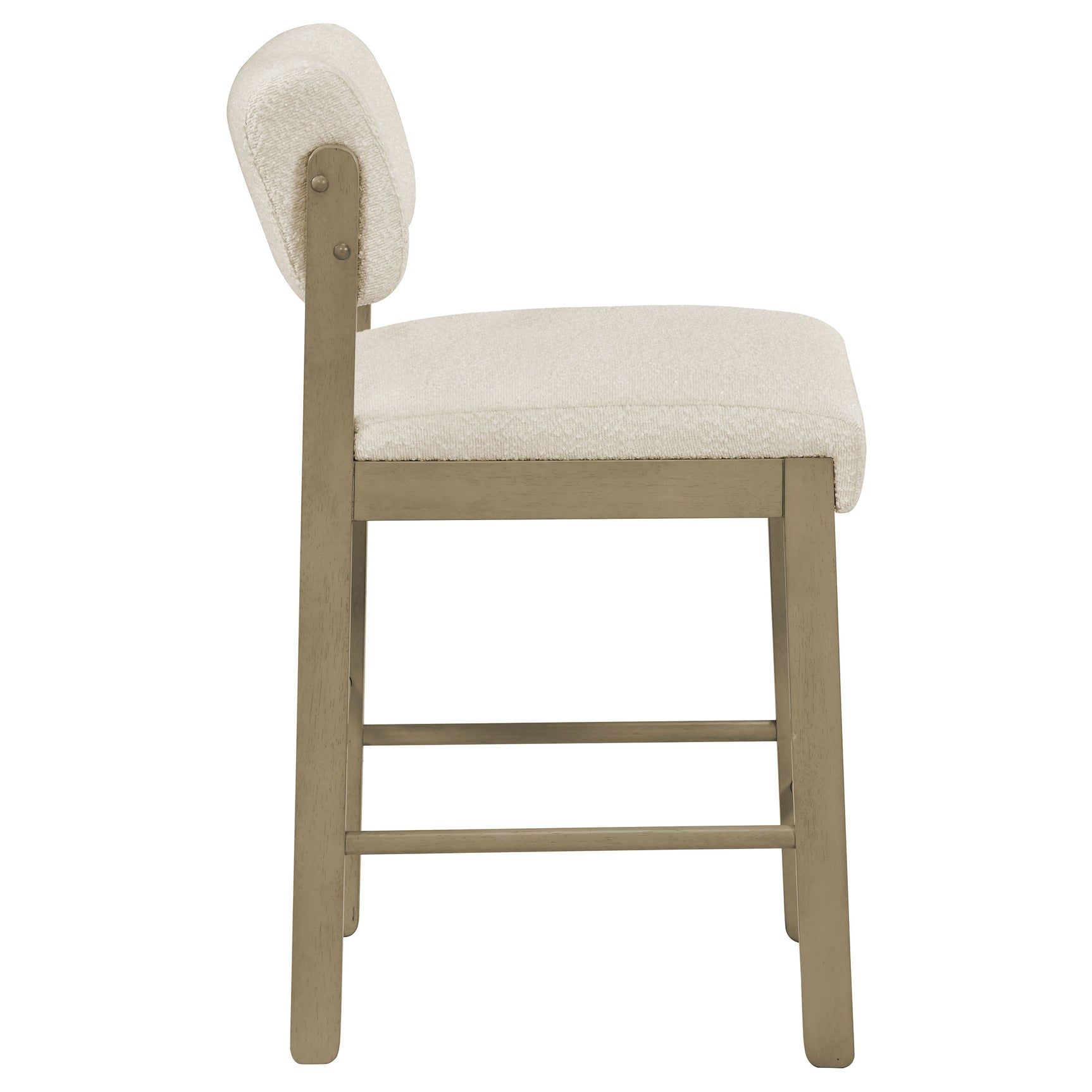 Kehoe Cream/Natural Oak Upholstered Counter Height Chair (Set of 2) - Ornate Home