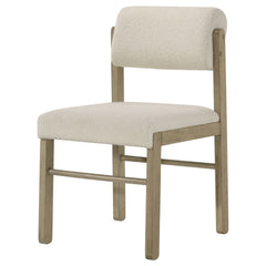 Kehoe Cream/Natural Oak Upholstered Dining Side Chair (Set of 2) - Ornate Home