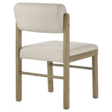 Kehoe Cream/Natural Oak Upholstered Dining Side Chair (Set of 2) - Ornate Home