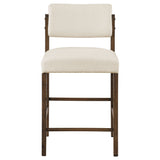 Kehoe Cream/Walnut Upholstered Counter Height Chair (Set of 2) - Ornate Home