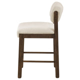 Kehoe Cream/Walnut Upholstered Counter Height Chair (Set of 2) - Ornate Home