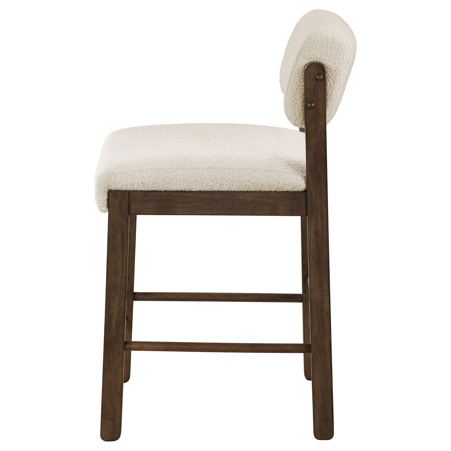 Kehoe Cream/Walnut Upholstered Counter Height Chair (Set of 2) - Ornate Home