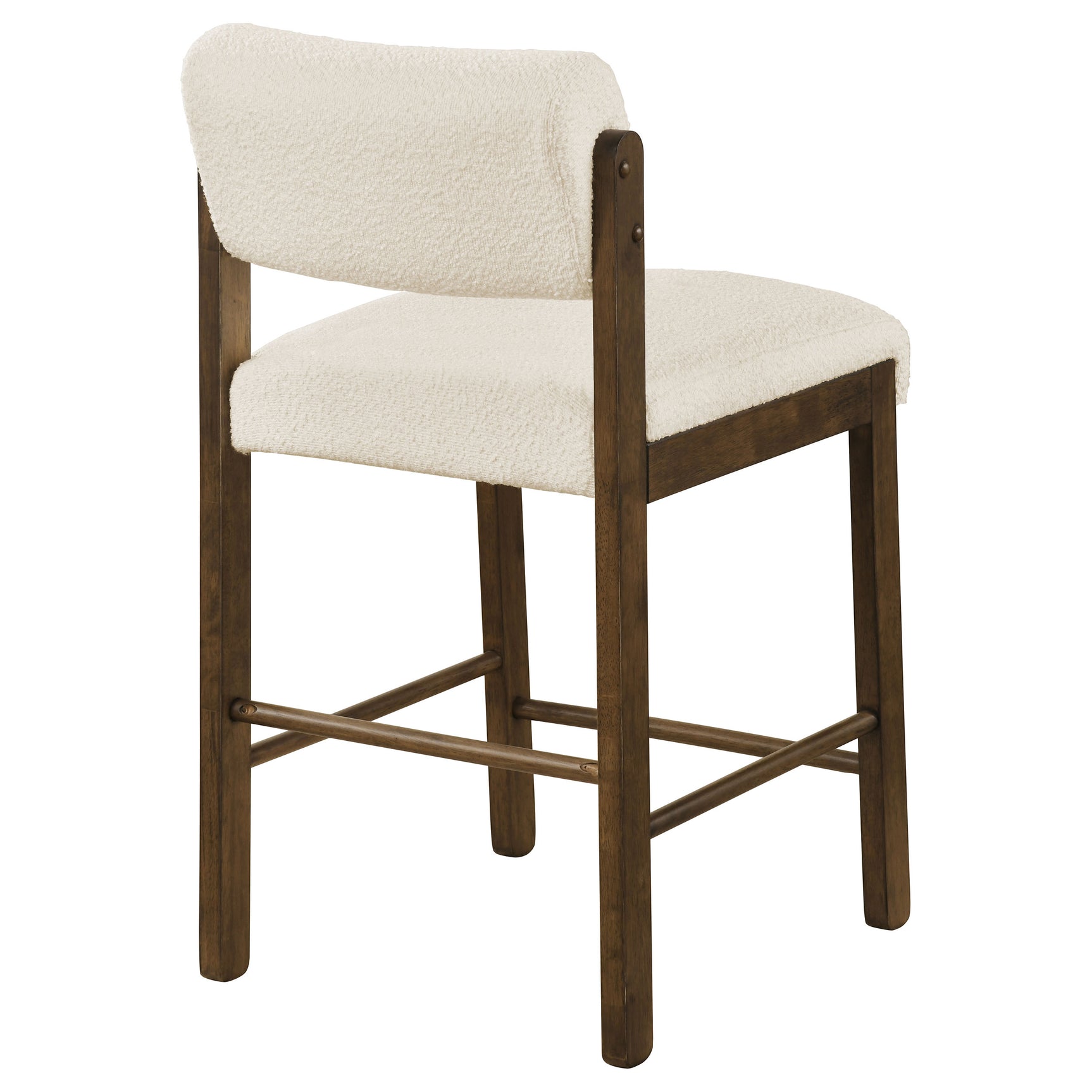 Kehoe Cream/Walnut Upholstered Counter Height Chair (Set of 2) - Ornate Home
