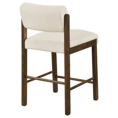 Kehoe Cream/Walnut Upholstered Counter Height Chair (Set of 2) - Ornate Home