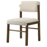 Kehoe Cream/Walnut Upholstered Dining Side Chair (Set of 2) - Ornate Home